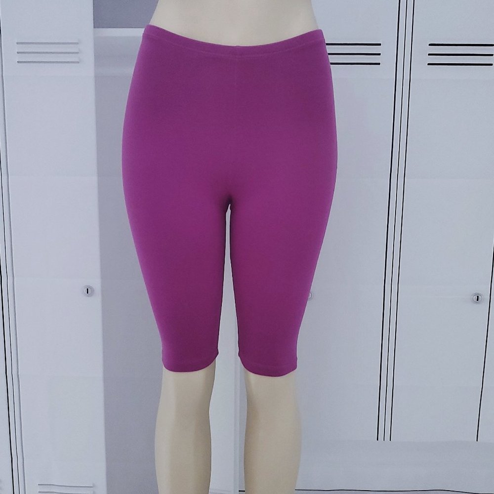 80s Dance Shorts BARYSHNIKOV Cotton Spandex PINK Aerobics Workout Medium